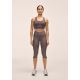 CASALL Damen Capri-Leggings mit Schlitz und normalem Bund, Trainingsleggings, Grau