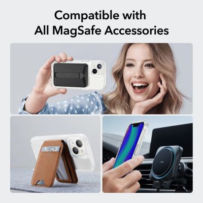 7. ESR Classic Hybrid Halolock-Hülle mit MagSafe für iPhone 13 / iPhone 14 – transparent
