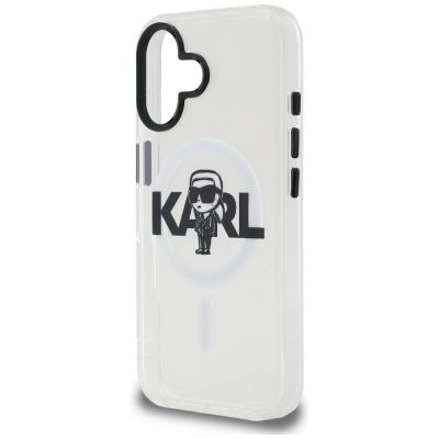6. Karl Lagerfeld IML Karl Sketch Logo MagSafe Hülle für iPhone 16 - Transparent