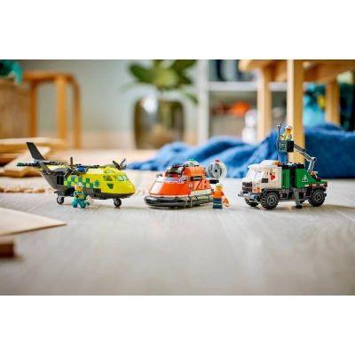 23. LEGO City 60505 Flugzeug, Service-LKW und Hovercraft