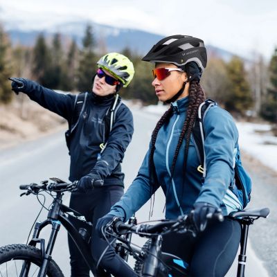 5. Wozinsky MTB-Fahrradhelm mit abnehmbarem Visier, leicht, Größe L – schwarz und silber