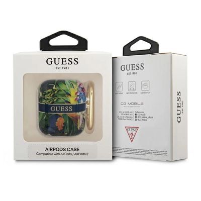 3. Guess GUA2HHFLB AirPods decken die blau/blaue Flower Strap Collection ab
