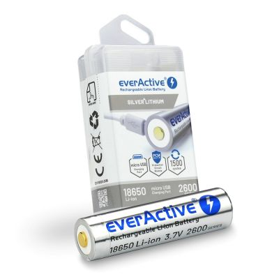 3. EVERACTIVE AKKU EVERACTIVE 18650 3,7V LI-ION 2600mAh MICRO-USB MIT SCHUTZBOX EV18650-26M