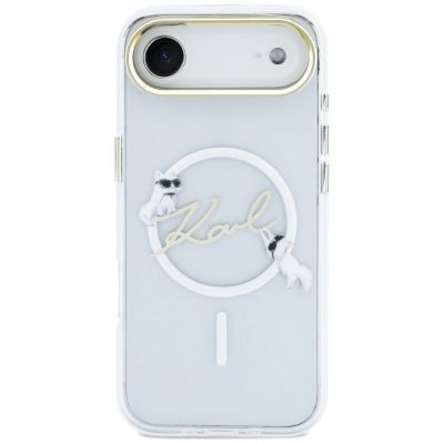 3. Karl Lagerfeld IML Choupettes Karl Script Logo MagSafe iPhone Air Hülle - Transparent