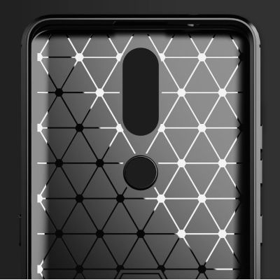 4. Carbon Case Flexibel Handyhülle TPU Schutzhülle für Nokia 2.4 schwarz