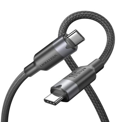 2. USB-C-zu-USB-C-Kabel Vention USB 3.2, 5 A, 10 Gbit/s, 1 m, Schwarz