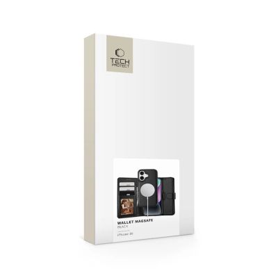 7. Tech-Protect Wallet MagSafe-Hülle mit Brieftasche für iPhone 16 – Schwarz