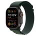 2. Apple Watch Alpine Loop Armband für Watch Ultra 49mm Dunkelgrün / Titan schwarz (S)
