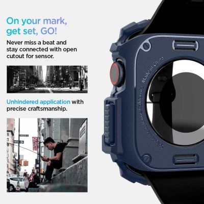 10. Spigen Rugged Armor Hülle für Apple Watch 10 46 mm – Marineblau