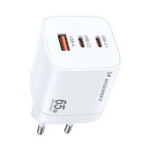 Wozinsky CGWCW 65W GaN Wandladegerät USB-A / 2 x USB-C - Weiß