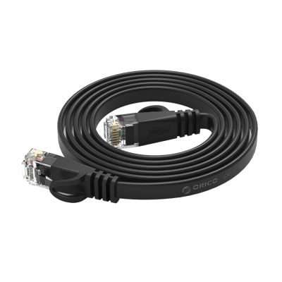6. Orico PUG-C7B CAT7 10 Gbit/s RJ45 Ethernet-Netzwerkkabel Internet LAN Flach 15 m - Schwarz