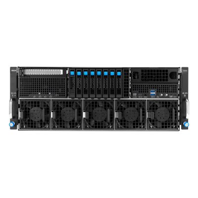 6. Asus Rack-Plattform (4U) ESC8000A-E13X AMD EPYC 9005 (8xNVMe, 2xM.2, 2x10Gbe, 8xQSFP, IPMI, R3200W)