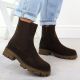 7. Braune Damen-Lederstiefeletten Chelsea-Boots Sergio Leone TR25733-S