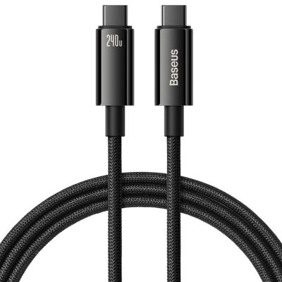 Baseus CAWJ040001 USB-C – USB-C-Kabel 240 W 480 Mbit/s 1 m – Schwarz