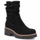 Damen-Ankle-Boots aus Leder, gerüscht, schwarz, Filippo DBT6402