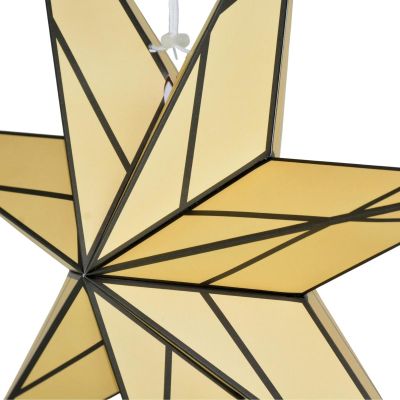 9. PAPIERDEKORATION STERN 50 CM 7 ARME CREME