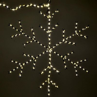 3. DEKORATIVER HÄNGE-SCHNEEFLOCKE MIT 380 LED, WARMWEISS