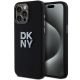 DKNY Liquid Silicone Metal Logo iPhone 15 Pro Max Hülle - Schwarz