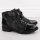 4. Schwarze Damen-Arbeitsstiefel mit Socken Sabatina