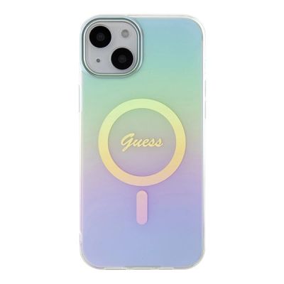 3. Guess GUHMP15MHITSQ iPhone 15 Plus 6,7" Türkis/Türkis Hardcase IML Iridescent MagSafe