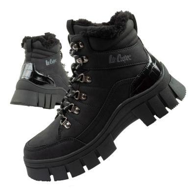Lee Cooper Damen Winter Wandersportschuhe, isoliert, schwarz, hoch