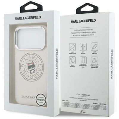 8. Karl Lagerfeld Point & Choupette Sketch MagSafe Hülle für iPhone 17 Pro Max – Pink