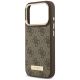 6. Guess 4G Logo Plate MagSafe Hülle für iPhone 18 Pro / 17 Pro – braun