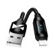 2. USB-A-Kabel – Lightning Wozinsky WUALC1 mit LED-Anzeige 2,4 A 1 m – Schwarz