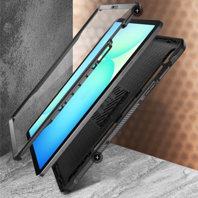 3. Unicorn Beetle Pro Supcase Hülle für Samsung Galaxy Tab S9 11.0 / S9 FE / S10 FE / S10 Lite 10.9 X710 / X716B / X510 / X516B / X520 / X526 / X400 / X406B - Schwarz
