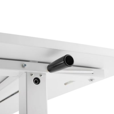 2. Ergo Office Schreibtisch mit manueller Höhenverstellung, max. 40 kg, max. Höhe 117 cm, mit Tischplatte für Sitz- und Steharbeit, ER-401 W
