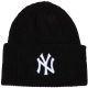 New Era Wide Cuff Beanie New York Yankees Mütze 60691072 Schwarz One Size