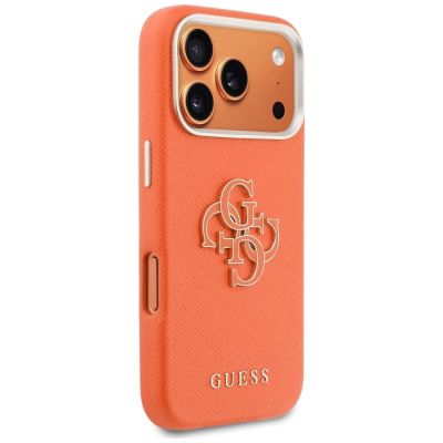 4. Guess FW Resin Logo Hülle für iPhone 17 Pro - Orange