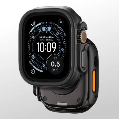 11. AmazingThing Minimalistische Schutzhülle für Apple Watch Ultra 3 49 mm – Schwarz