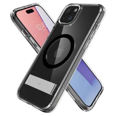 11. Spigen Ultra Hybrid S MagSafe Hülle mit Ständer für iPhone 15 – Schwarz