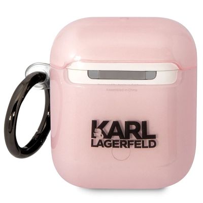 2. Karl Lagerfeld KLA2HNCHTCP Airpods 1/2 Cover Pink/Pink Ikonik Choupette