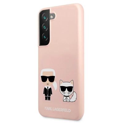2. Karl Lagerfeld KLHCS22MSSKCI S22+ S906 hardcase jasno różowy/light pink Silicone Ikonik Karl & Choupette