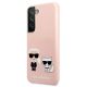 2. Karl Lagerfeld KLHCS22MSSKCI S22+ S906 hardcase jasno różowy/light pink Silicone Ikonik Karl & Choupette