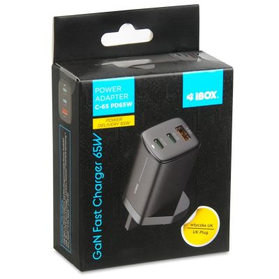 7. I-BOX C-65 GAN PD65W Wandladegerätkabel, Schwarz