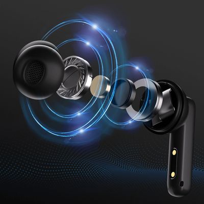 8. QCY T13 In-Ear-Kopfhörer mit ANC, IPX5, Bluetooth 5.3 – Schwarz