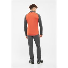 VIKING Birger Man Herren-Sweatshirt mit Reißverschluss, orange und grau, XXL