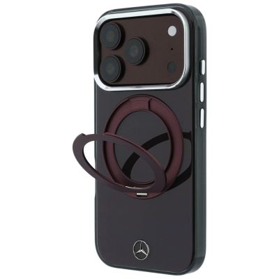 2. Mercedes Ring Stand Iconic Logo MagSafe Hülle für iPhone 18 Pro / 17 Pro - bordeauxrot