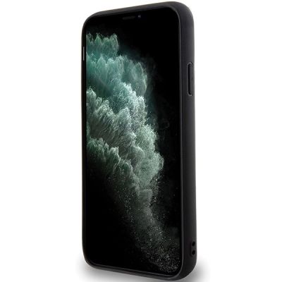 5. Karl Lagerfeld KLHCN613DMKRLK iPhone 11 / Xr 6,1" schwarz/schwarzes Hardcase 3D Rubber Multi Logo