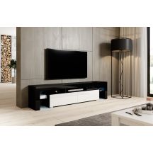 TORO 200 TV-Schrank, schwarz/weiß glänzend