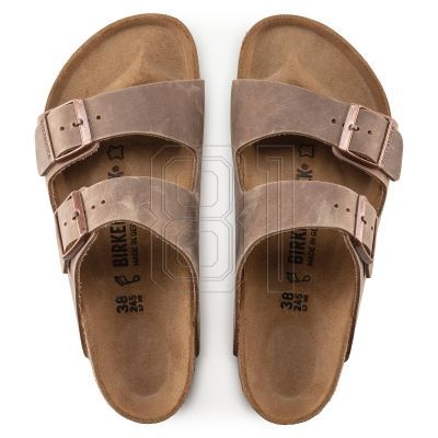 6. Birkenstock Arizona Tabacco Brown schmale braune Herren Flip-Flops (0352203)