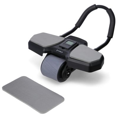 KA10 SCHWARZES ABS-RAD AUTOMATIKRAD ZUM TRAINING DER BAUCHMUSKEL MIT UNTERSTÜTZUNG