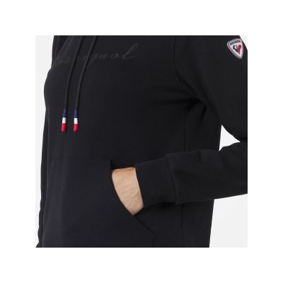 9. Rossignol W Logo Sweat Hood Fl schwarz