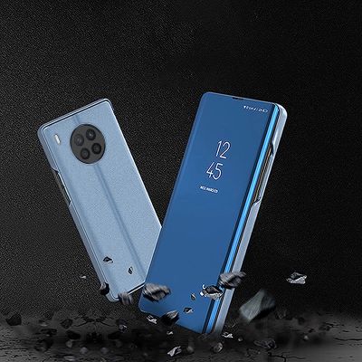 9. Clear View Case Hülle für Huawei Nova 8i Hülle mit Klappe schwarz