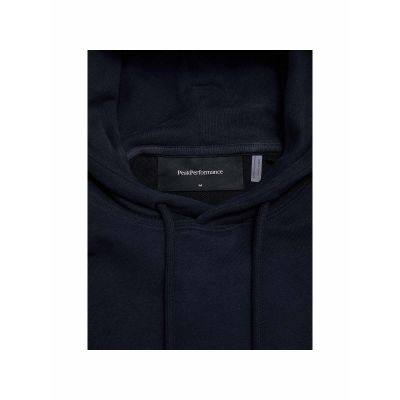 4. PEAK PERFORMANCE M Herren-Kapuzenpullover mit Frottee-Grafik, schwarz