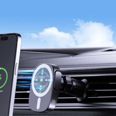 5. Dudao FW11 Autotelefonhalter mit 15-W-Induktionsladegerät für Lüftungsschlitze / Cockpit – Schwarz