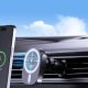 5. Dudao FW11 Autotelefonhalter mit 15-W-Induktionsladegerät für Lüftungsschlitze / Cockpit – Schwarz